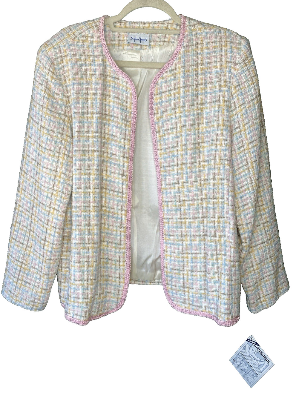 Stephen Peters Blazer Womens Large* NEW Pastel Tweed Corporate Career Business